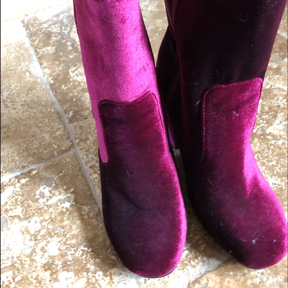 Velvet boots perfect fall color